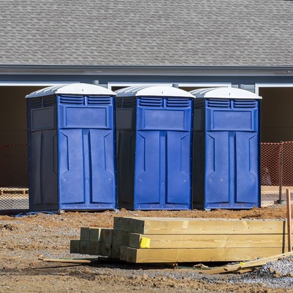 how often are the porta potties cleaned and serviced during a rental period in Pine Mountain Lake